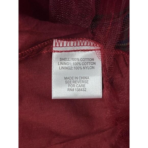 ModCloth Dress Womens 8 Red Tartan Plaid Fit & Flare Midi Holiday Party Retro - Picture 13 of 16